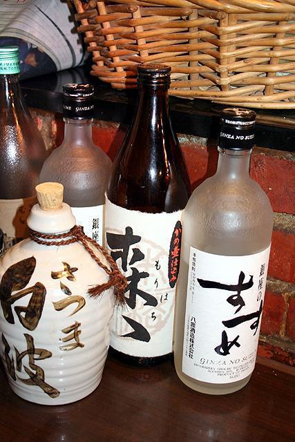 麦焼酎　銀座のすずめ、芋焼酎　森八、薩摩白波